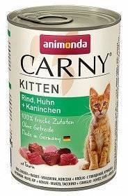 Animonda Gatto Carny Kitten Manzo, Pollo + Coniglio 400g
