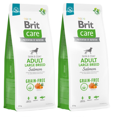 BRIT CARE Dog Grain-free Adult Large Breed Salmone  2x12 kg