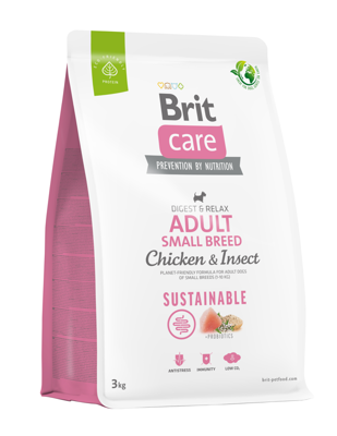 BRIT CARE Dog Sustainable Adult Small Breed Chicken & Insect 3kg