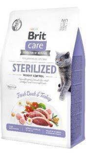 Brit Care Cat Grain-Free Sterilised Weight Control Con anatra e tacchino 400g