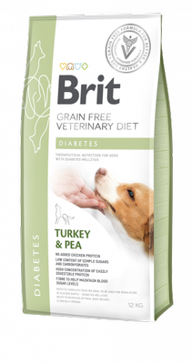 Brit Grain Free Veterinary Diet Dog Diabetes Tacchino con piselli 12kg