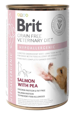 Brit Grain Free Veterinary Diet Dog Hypoallergenic Salmone con piselli 400g