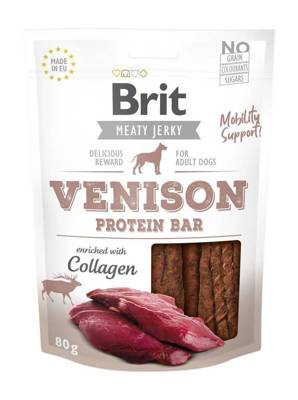 Brit Jerky Snack Venison Protein Bar 80g