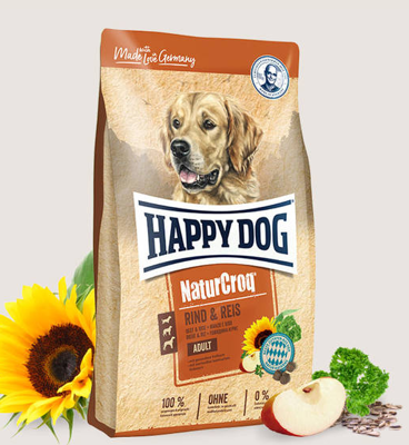 Happy Dog NaturCroq Rind&Rice 15kg
