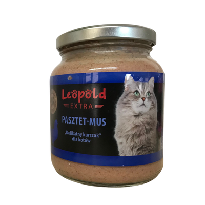 Leopold Paté Mousse "Pollo Delicato" per gatti 300g +10% Gratis (Barattolo)