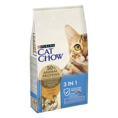 PURINA Cat Chow 3in1 - Alimento ricco di tacchino 15kg