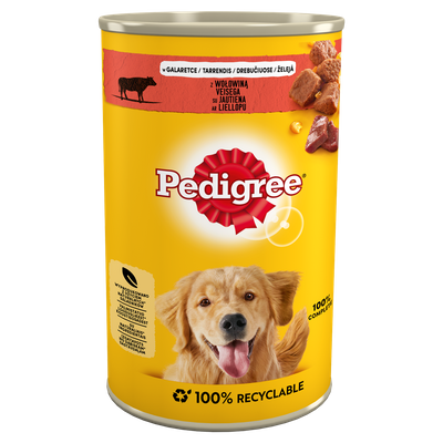 Pedigree Adult Wet Dog Food con Beef Jell-O 1200g