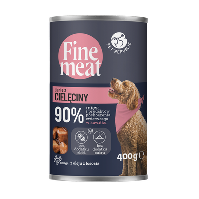 PetRepublic Fine Meat Pietanza di vitello 400 g per cani