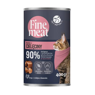 PetRepublic Fine Meat piatto di vitello 400g per gatti